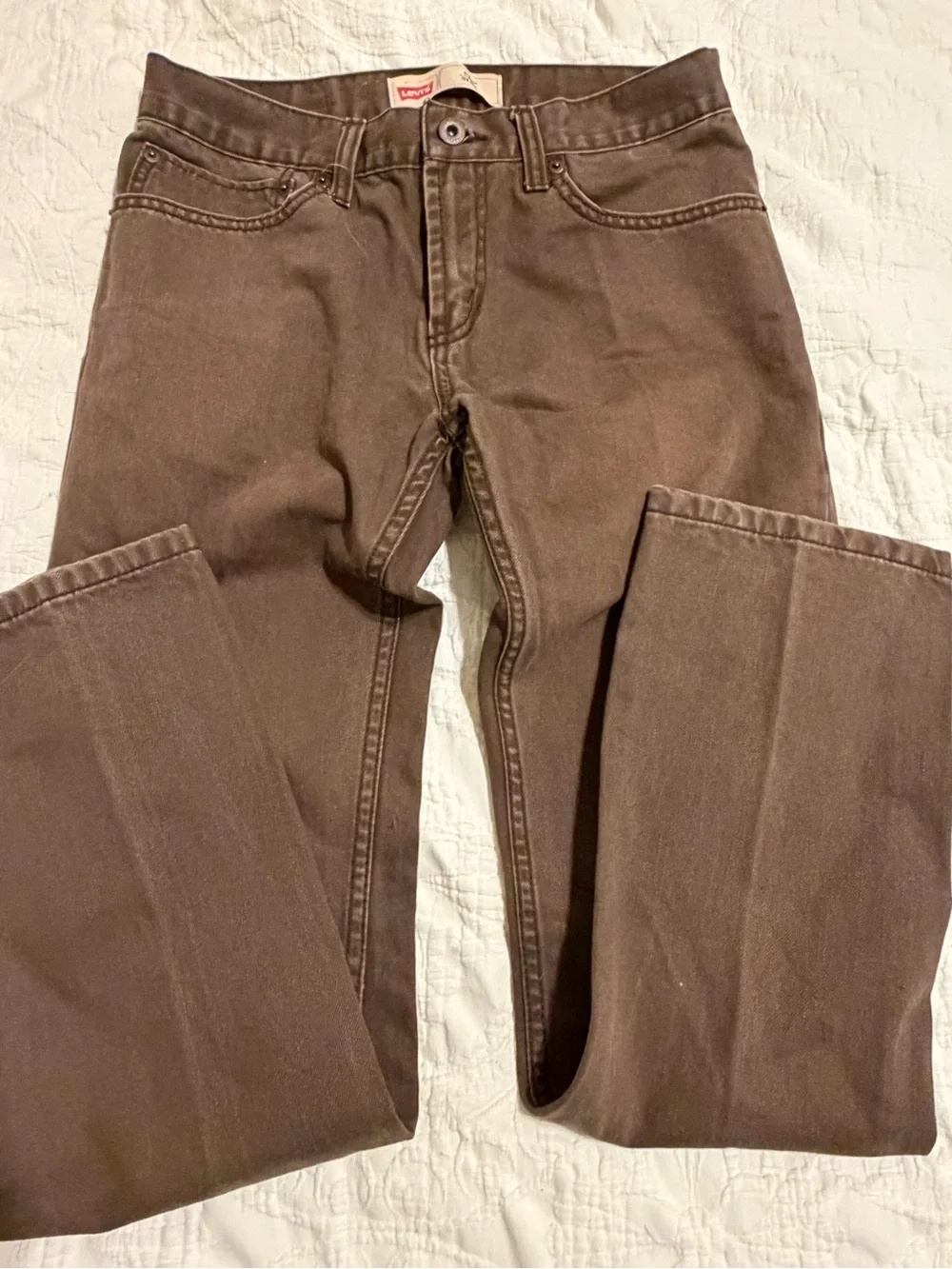 2 for$5✨Levi's Kid’s 511 Slim Jeans Brown, Size 16 Regular
